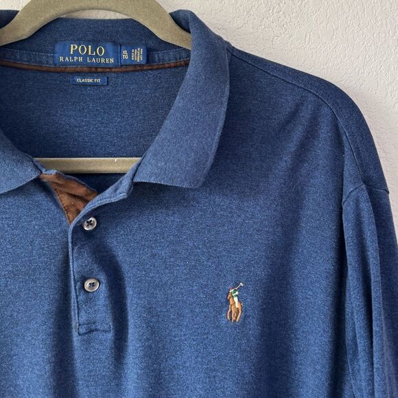 Polo Ralph Lauren Classic Fit Long Sleeve Polo Shirt Men’s XL 100% Cotton Preppy - Picture 6 of 7